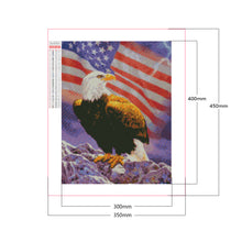 Load image into Gallery viewer, Flag Eagle 30x40cm(canvas) full square drill diamond painting
