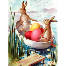 Load image into Gallery viewer, Easter Bunny Eggs 30x40cm(canvas) full round drill diamond painting
