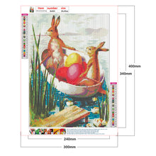 Load image into Gallery viewer, Easter Bunny Eggs 30x40cm(canvas) full round drill diamond painting
