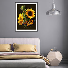 Load image into Gallery viewer, Sunflower &amp; Butterfly 30x40cm(canvas) full square drill diamond painting
