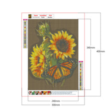 Load image into Gallery viewer, Sunflower &amp; Butterfly 30x40cm(canvas) full square drill diamond painting
