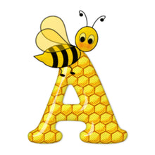 Load image into Gallery viewer, Bee Alphabet 30x30cm(canvas) full round drill diamond painting
