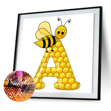 Load image into Gallery viewer, Bee Alphabet 30x30cm(canvas) full round drill diamond painting
