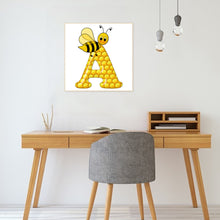 Load image into Gallery viewer, Bee Alphabet 30x30cm(canvas) full round drill diamond painting
