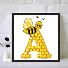 Load image into Gallery viewer, Bee Alphabet 30x30cm(canvas) full round drill diamond painting
