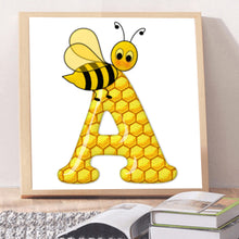 Load image into Gallery viewer, Bee Alphabet 30x30cm(canvas) full round drill diamond painting
