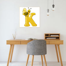 Load image into Gallery viewer, Bee Alphabet 30x30cm(canvas) full round drill diamond painting
