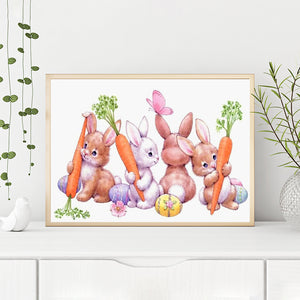 Rabbit Eggs 40x30cm(canvas) full round drill diamond painting