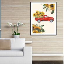 Load image into Gallery viewer, Sunflower Red Car 30x40cm(canvas) full round drill diamond painting
