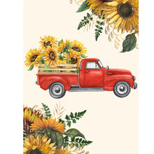 Load image into Gallery viewer, Sunflower Red Car 30x40cm(canvas) full round drill diamond painting
