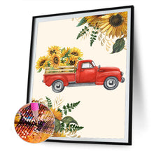 Load image into Gallery viewer, Sunflower Red Car 30x40cm(canvas) full round drill diamond painting
