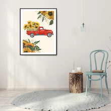 Load image into Gallery viewer, Sunflower Red Car 30x40cm(canvas) full round drill diamond painting
