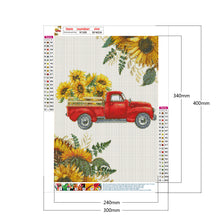 Load image into Gallery viewer, Sunflower Red Car 30x40cm(canvas) full round drill diamond painting
