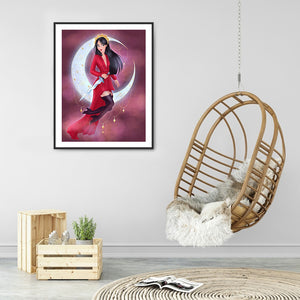 Disney Princess On The Moon 50x60cm(canvas) full round drill diamond painting