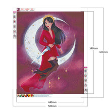 Load image into Gallery viewer, Disney Princess On The Moon 50x60cm(canvas) full round drill diamond painting
