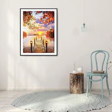 Load image into Gallery viewer, Seaside Wooden Bridge 50x60cm(canvas) full square drill diamond painting
