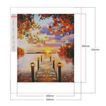 Load image into Gallery viewer, Seaside Wooden Bridge 50x60cm(canvas) full square drill diamond painting
