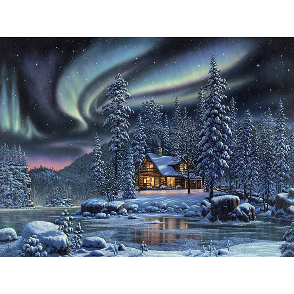 Aurora Snow 40x30cm(canvas) full round drill diamond painting