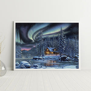 Aurora Snow 40x30cm(canvas) full round drill diamond painting