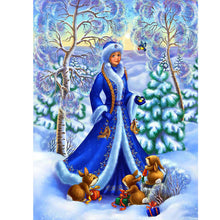 Load image into Gallery viewer, Snow Princess 30x40cm(canvas) full round drill diamond painting
