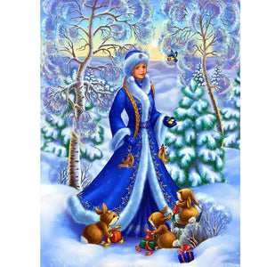 Snow Princess 30x40cm(canvas) full round drill diamond painting