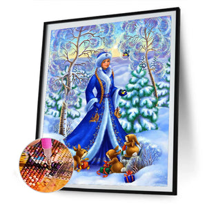 Snow Princess 30x40cm(canvas) full round drill diamond painting