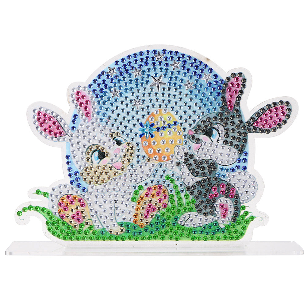 Diamond Painting Ornaments Easter Bunny DIY Crystal Table Crafts (CB025)