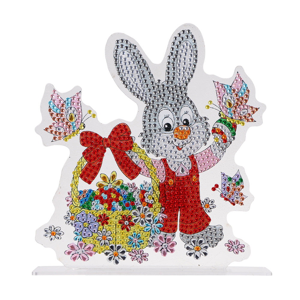 Diamond Painting Ornaments Easter Bunny DIY Crystal Table Crafts (CB027)