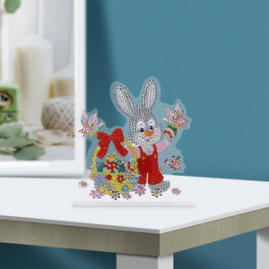 Diamond Painting Ornaments Easter Bunny DIY Crystal Table Crafts (CB027)