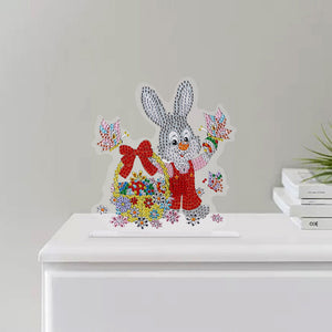 Diamond Painting Ornaments Easter Bunny DIY Crystal Table Crafts (CB027)