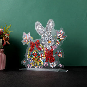 Diamond Painting Ornaments Easter Bunny DIY Crystal Table Crafts (CB027)