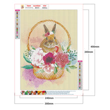 Load image into Gallery viewer, Flower Basket Rabbit 30x40cm(canvas) full round drill diamond painting
