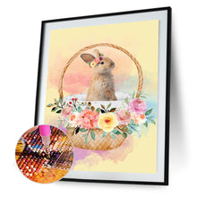 Load image into Gallery viewer, Flower Basket Rabbit 30x40cm(canvas) full round drill diamond painting
