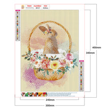 Load image into Gallery viewer, Flower Basket Rabbit 30x40cm(canvas) full round drill diamond painting
