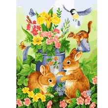 Load image into Gallery viewer, Rabbit Zoo 50x60cm(canvas) full square drill diamond painting
