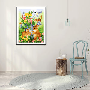 Rabbit Zoo 50x60cm(canvas) full square drill diamond painting