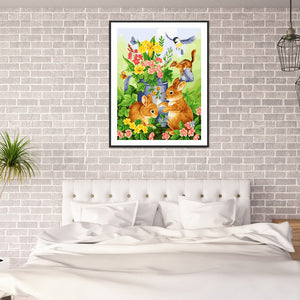 Rabbit Zoo 50x60cm(canvas) full square drill diamond painting