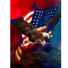 Load image into Gallery viewer, Eagle Banner 30x40cm(canvas) full round drill diamond painting
