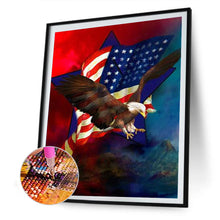 Load image into Gallery viewer, Eagle Banner 30x40cm(canvas) full round drill diamond painting
