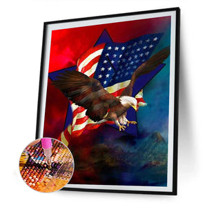 Eagle Banner 30x40cm(canvas) full round drill diamond painting