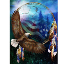 Load image into Gallery viewer, Eagle Banner 30x40cm(canvas) full round drill diamond painting
