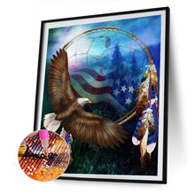 Load image into Gallery viewer, Eagle Banner 30x40cm(canvas) full round drill diamond painting
