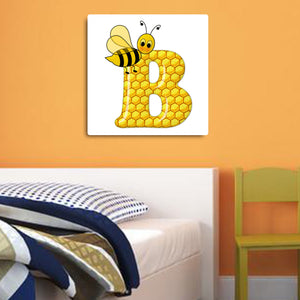 Bee Letter B 30x30cm(canvas) full round drill diamond painting