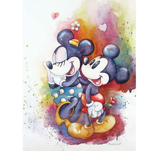 Load image into Gallery viewer, Disney Mickey &amp; Minnie Mouse 30x40cm(canvas) full round drill diamond painting
