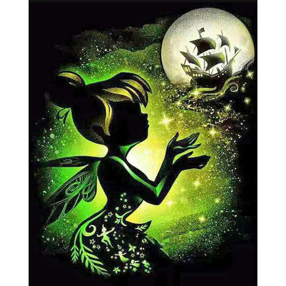 Silhouette Disney Princess 40x50cm(canvas) full round drill diamond painting