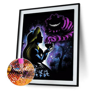 Silhouette Disney Princess 40x50cm(canvas) full round drill diamond painting