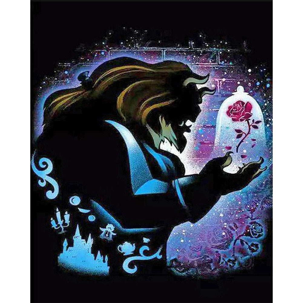 Silhouette Disney Princess 40x50cm(canvas) full round drill diamond painting