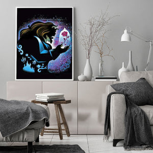 Silhouette Disney Princess 40x50cm(canvas) full round drill diamond painting