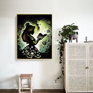 Silhouette Disney Princess 40x50cm(canvas) full round drill diamond painting