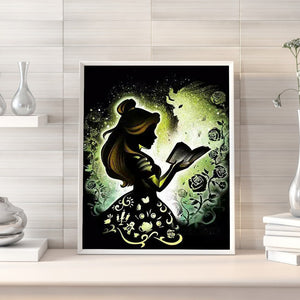 Silhouette Disney Princess 40x50cm(canvas) full round drill diamond painting